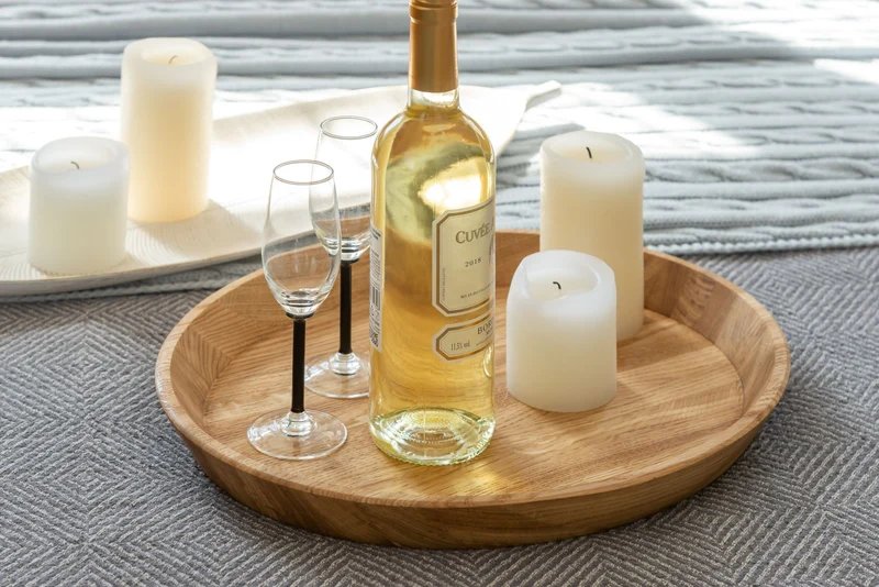 Vassoio decorativo ovale in rovere massiccio | NordicStory