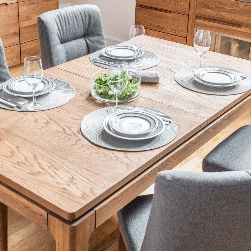 Tavolo da pranzo allungabile in legno di quercia Montenegro 40 | LoftStory
