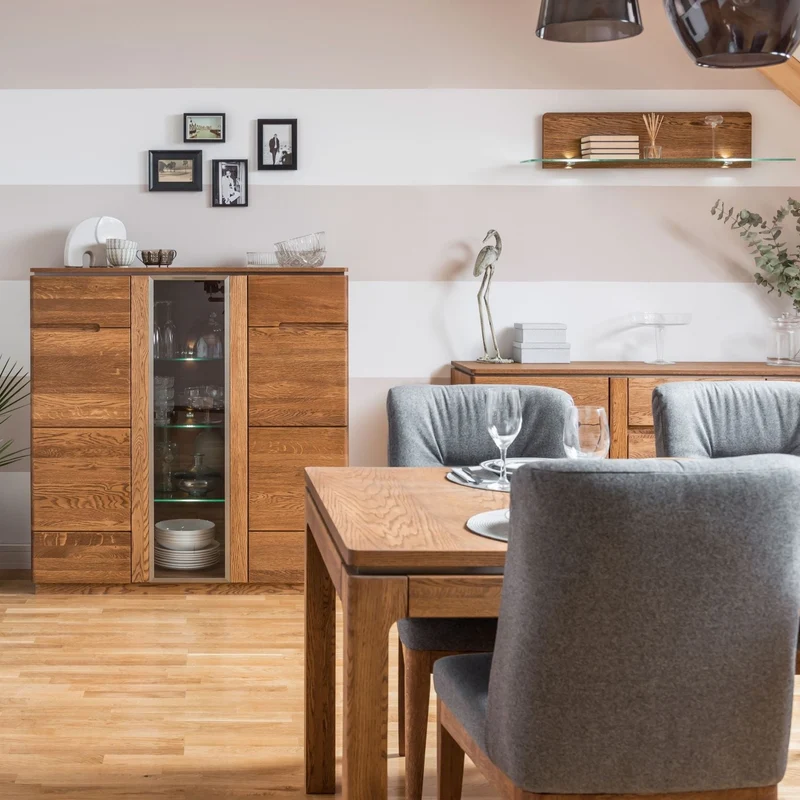 Tavolo da pranzo allungabile in legno di quercia Montenegro 40 | LoftStory