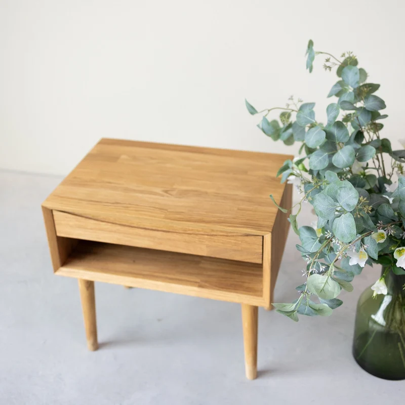 Comodino in legno massello di rovere Escandi 2 | NordicStory