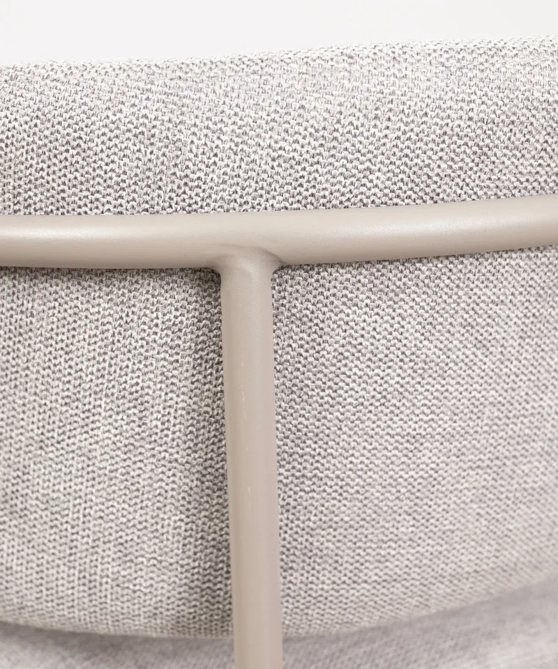 Silla de Comedor en Tela y Metal con Reposabrazos Teresa