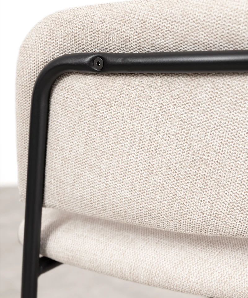 Silla de Comedor en Tela y Metal con Reposabrazos Teresa