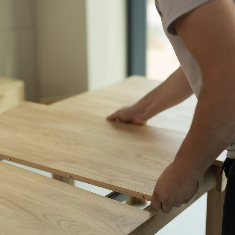 Tavolo da pranzo allungabile in legno massello di rovere XL | NordicStory