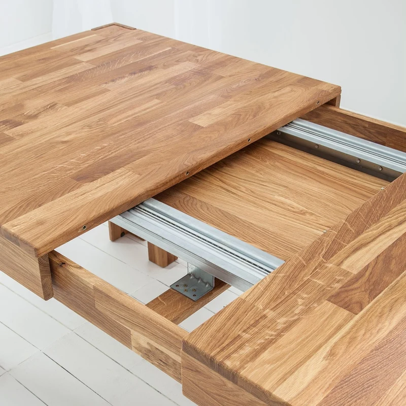 Tavolo da pranzo allungabile in legno massello di rovere XL | NordicStory