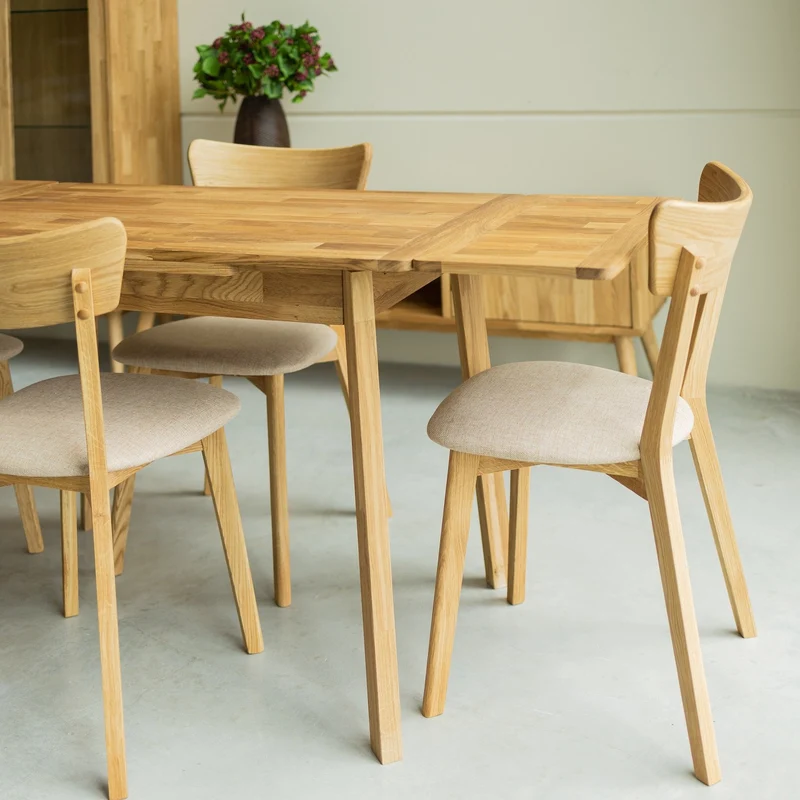Tavolo da pranzo allungabile in legno massello di rovere Mini 1 | NordicStory