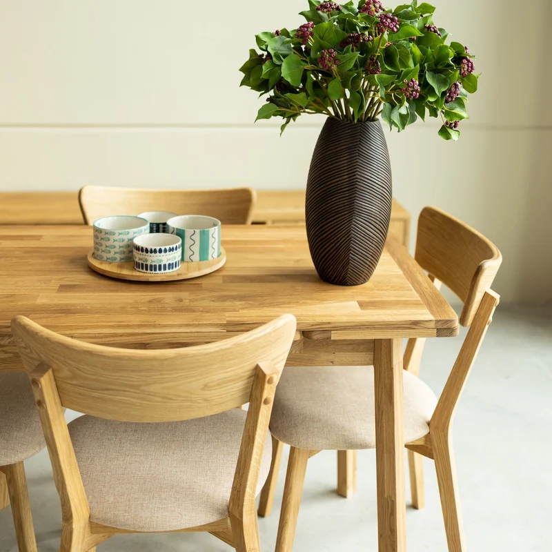 Tavolo da pranzo allungabile in legno massello di rovere Mini 1 | NordicStory