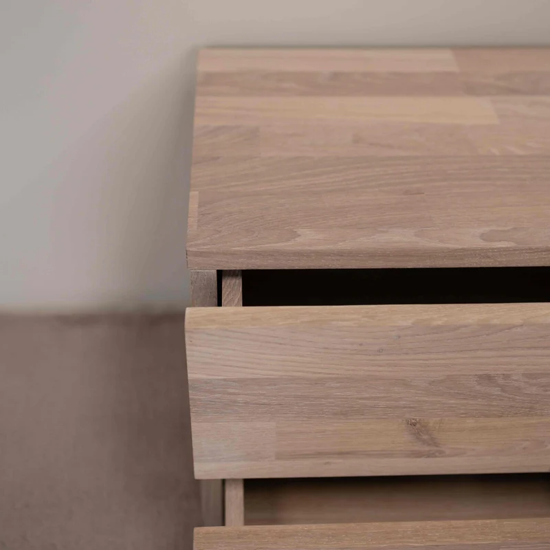Comodino in legno massello di rovere Denmark 2 | NordicStory