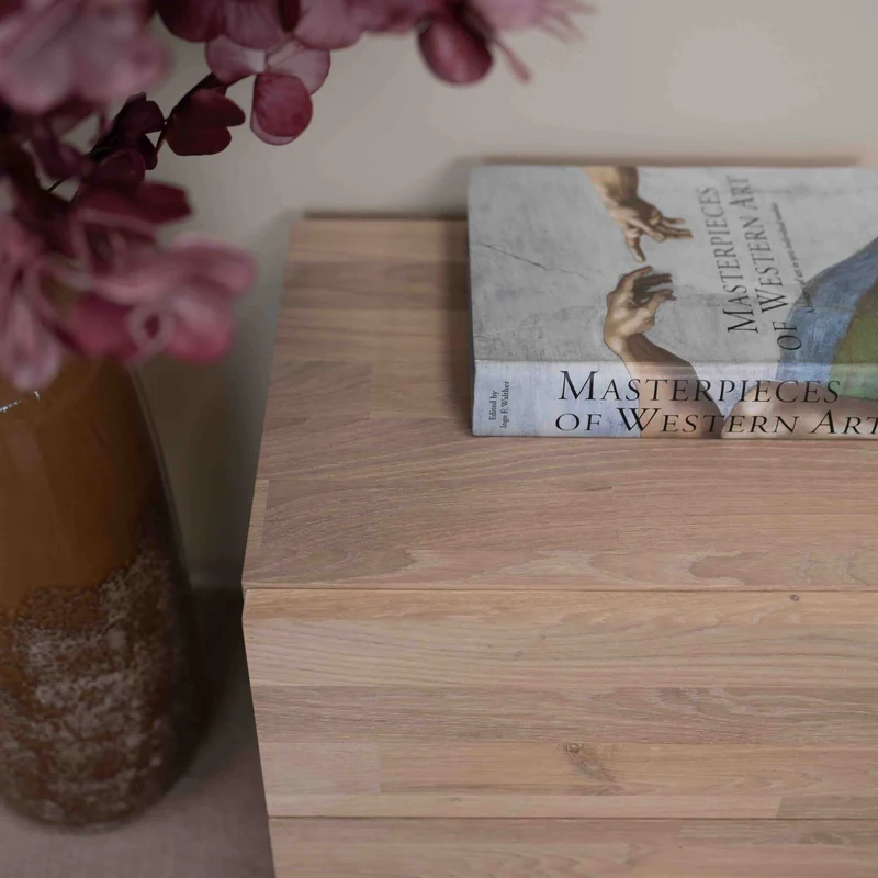 Comodino in legno massello di rovere Denmark 2 | NordicStory