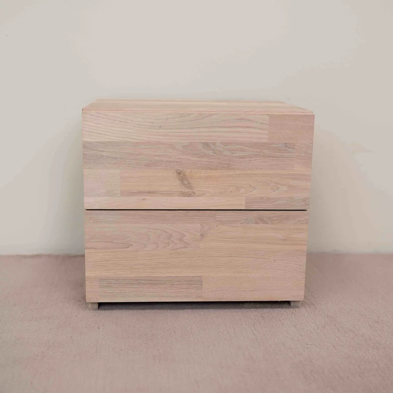 Comodino in legno massello di rovere Denmark 2 | NordicStory