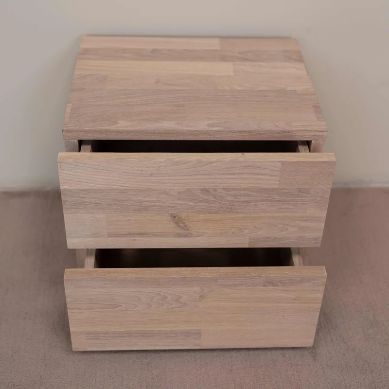 Comodino in legno massello di rovere Denmark 2 | NordicStory