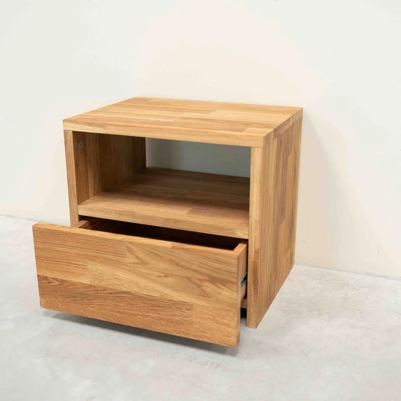 Comodino in legno massello di rovere Denmark | NordicStory
