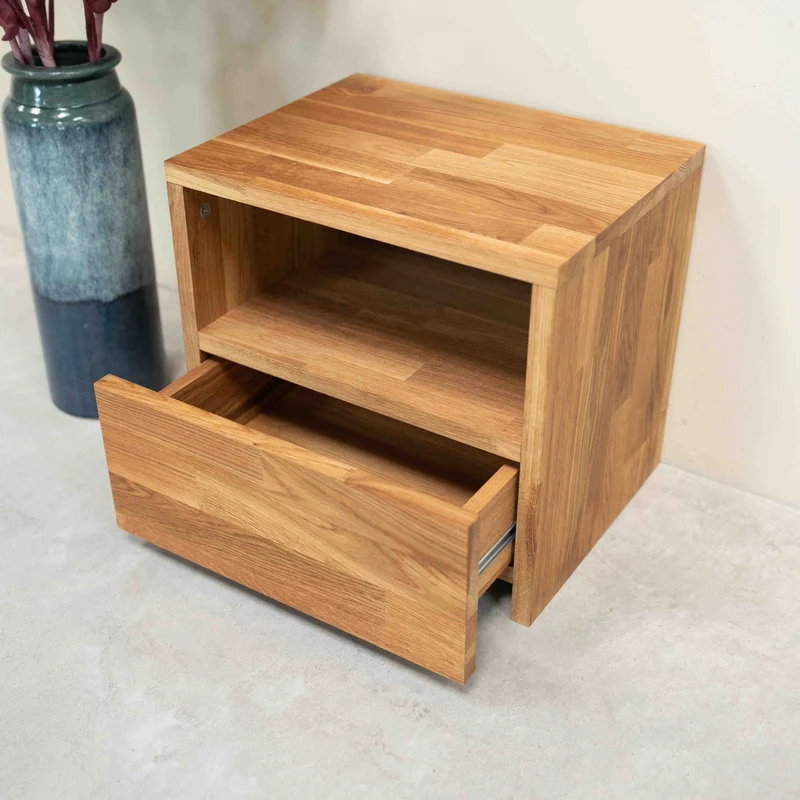 Comodino in legno massello di rovere Denmark | NordicStory