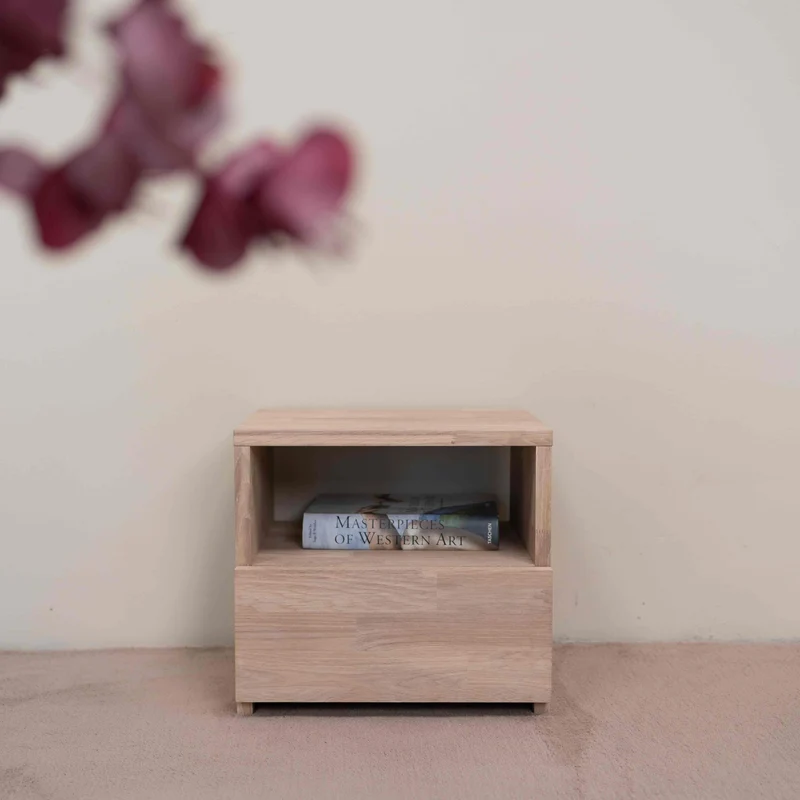 Comodino in legno massello di rovere Denmark | NordicStory