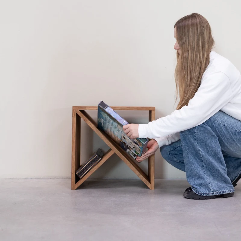 Tavolino, comodino in legno massello di rovere Denmark | NordicStory