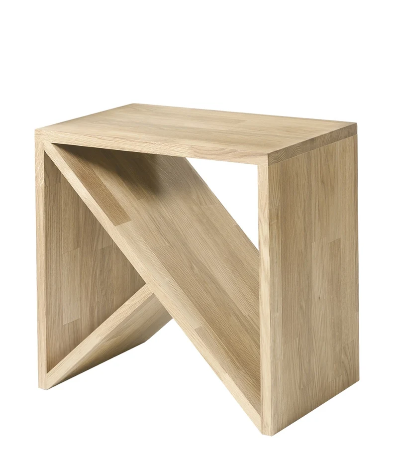 Tavolino, comodino in legno massello di rovere Denmark | NordicStory