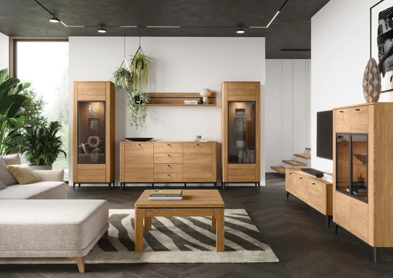 Vetrina in legno di rovere OPORTO 10 | LoftStory
