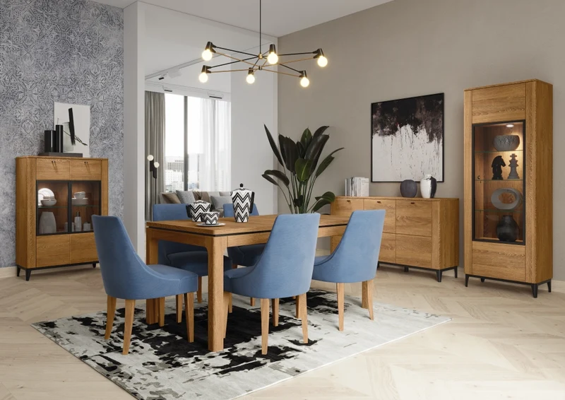Vetrina in legno di rovere OPORTO 15 | LoftStory