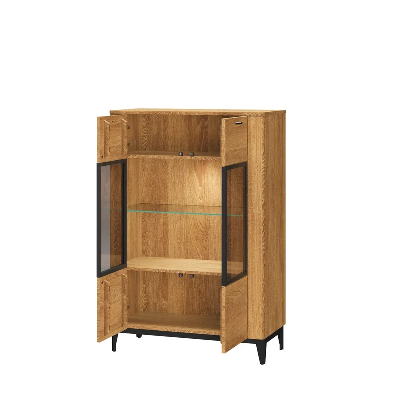 Vetrina in legno di rovere OPORTO 15 | LoftStory