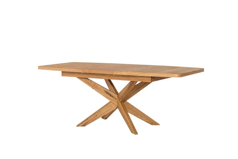 Tavolo da pranzo allungabile con gambe incrociate in rovere massiccio VELLE 39 | LoftStory