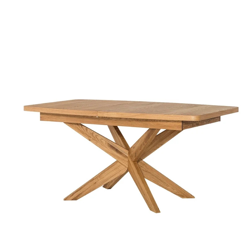 Tavolo da pranzo allungabile con gambe incrociate in rovere massiccio VELLE 39 | LoftStory
