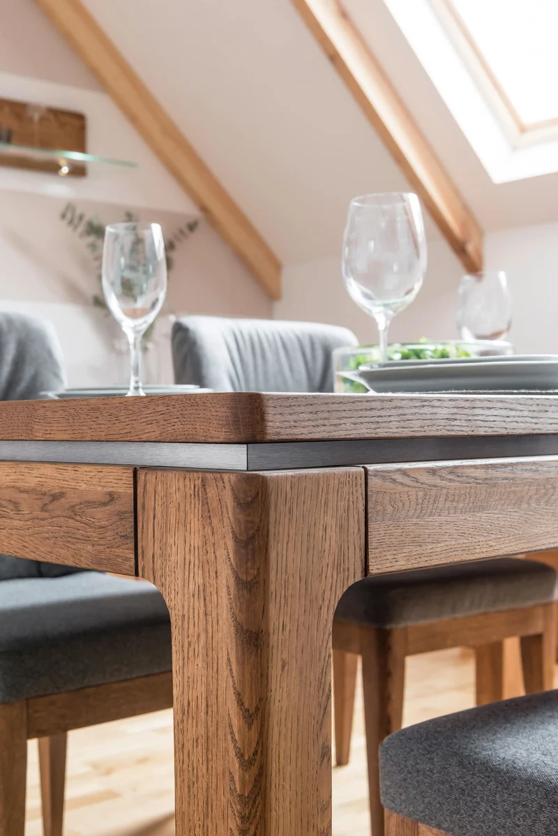 Tavolo da pranzo allungabile in rovere Montenegro 40 | LoftStory