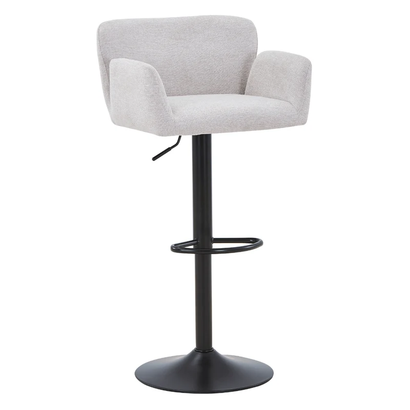 Sgabello Melody - tessuto beige con altezza regolabile e funzione girevole