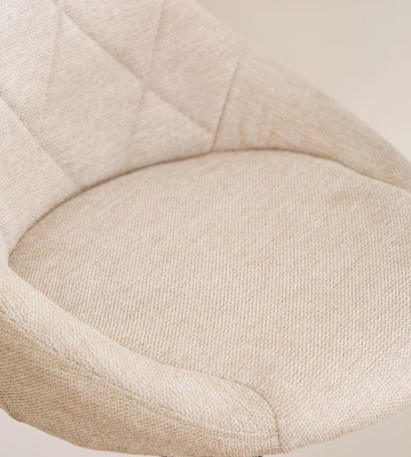Cassie - sgabello da bar regolabile beige con funzione girevole a 360 gradi