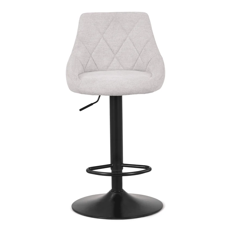 Cassie - sgabello da bar regolabile beige con funzione girevole a 360 gradi