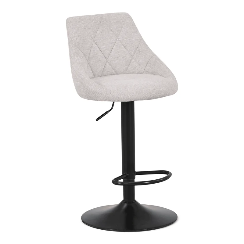 Cassie - sgabello da bar regolabile beige con funzione girevole a 360 gradi