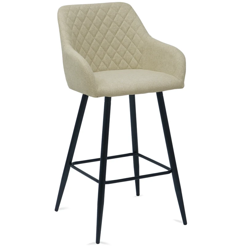 Sgabello Carlo - beige con braccioli, 65 cm