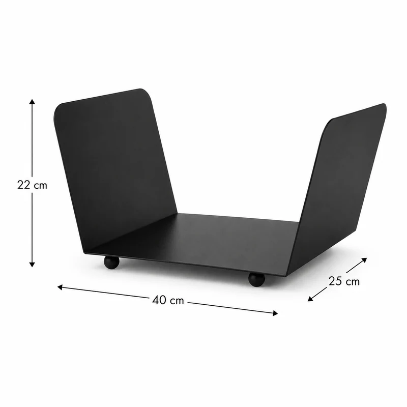 Portalegna in Ferro Nero 40 x 25 x 22 cm, Porta Legna da Interno per Camino Il Gruppone