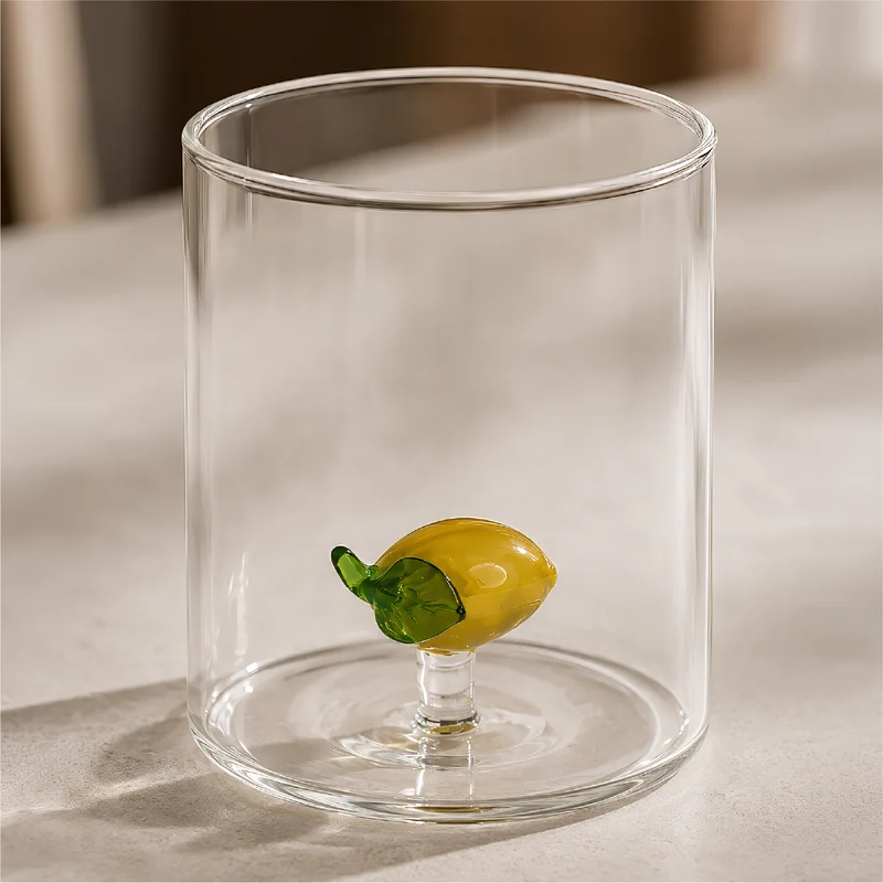 Set 6 Bicchieri 3D in Vetro Borosilicato 36 CL in Resistenti con Figura all'Interno Il Gruppone