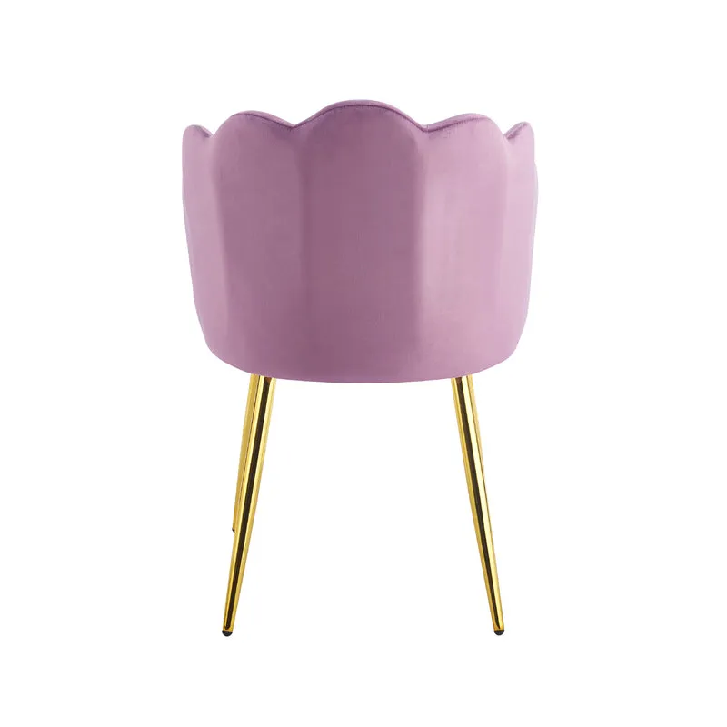 Poltroncina Elegante in Velluto con Schienale a Conchiglia e Cuscino Decorativo Il Gruppone