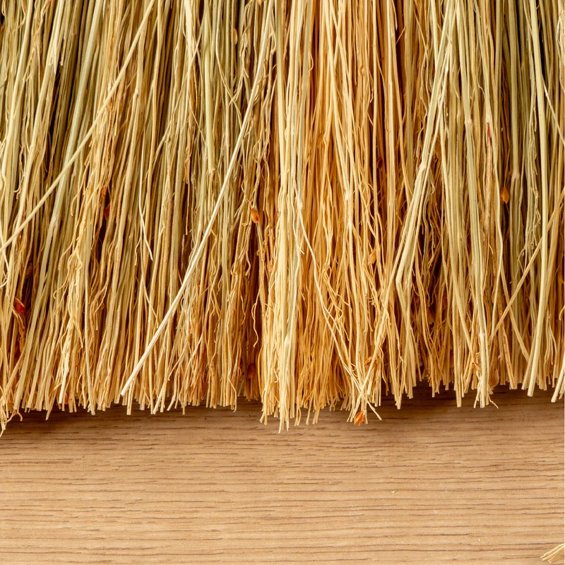 Set 2 Scope in Saggina Naturale con Manico in Legno 135 cm Il Gruppone