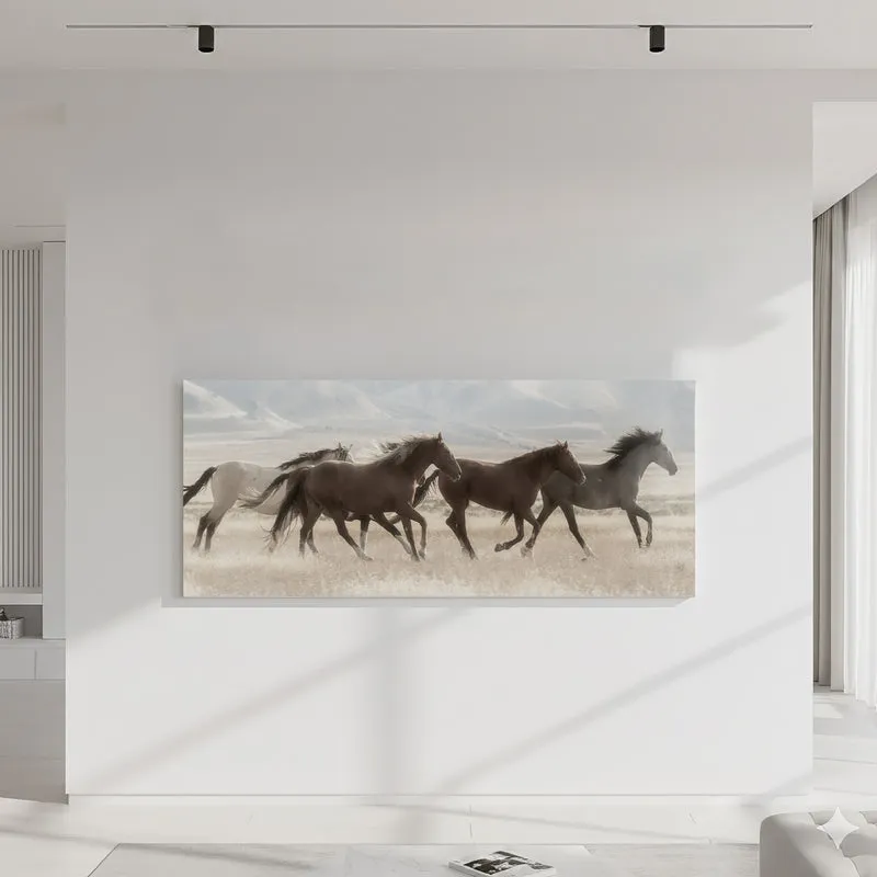 Quadro Moderno su Tela per Soggiorno e Camera da Letto 40x120 cm Il Gruppone
