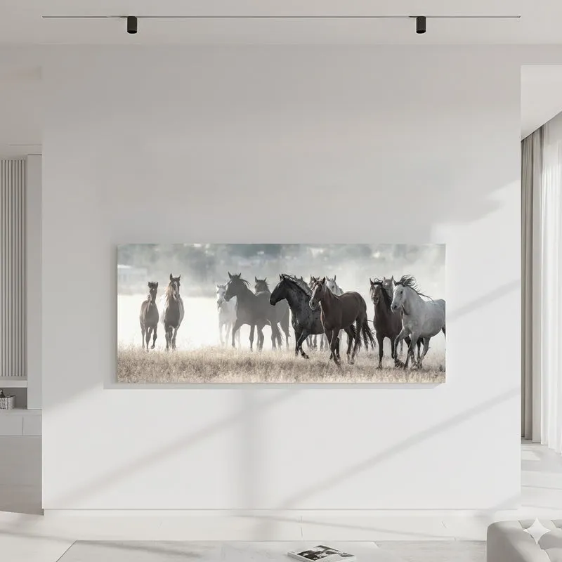 Quadro Moderno su Tela per Soggiorno e Camera da Letto 40x120 cm Il Gruppone
