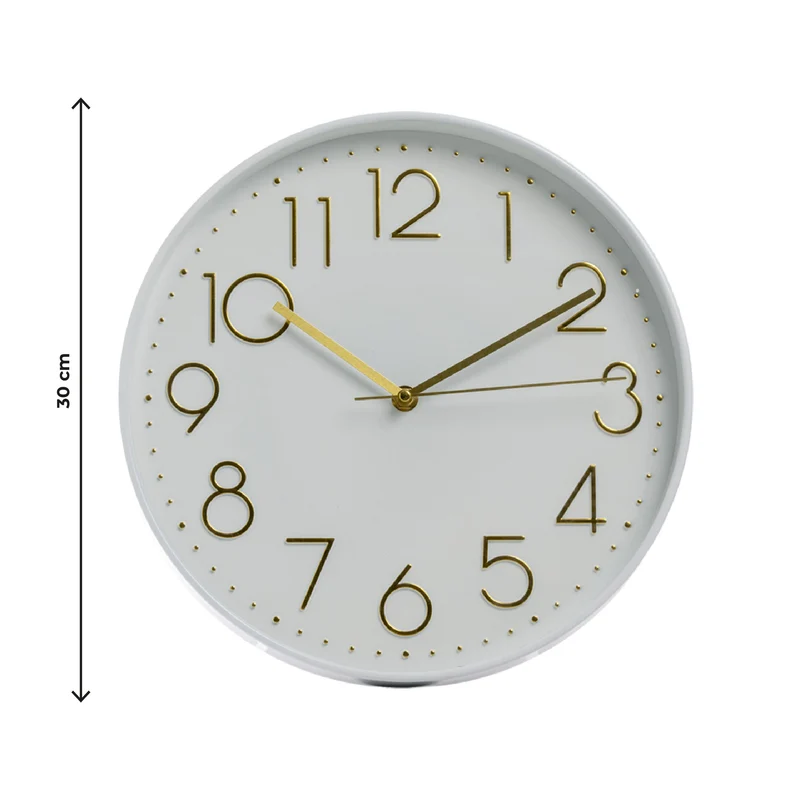Orologio da Parete 30 cm Moderno Design Minimalista con numeri in Rilievo Il Gruppone
