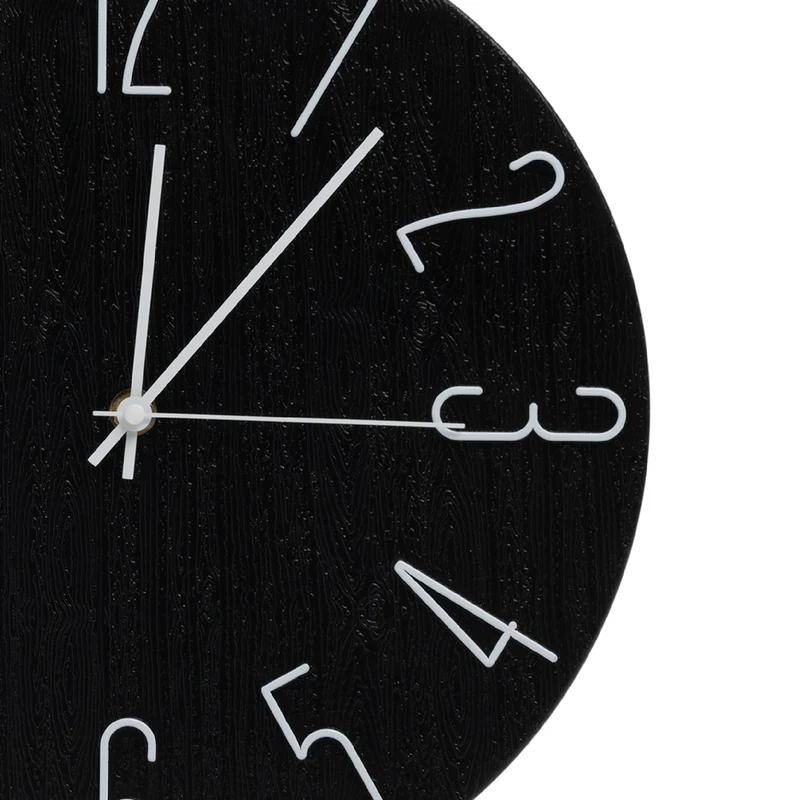 Orologio da Parete Nasvin 30 cm Effetto Legno Nero Il Gruppone