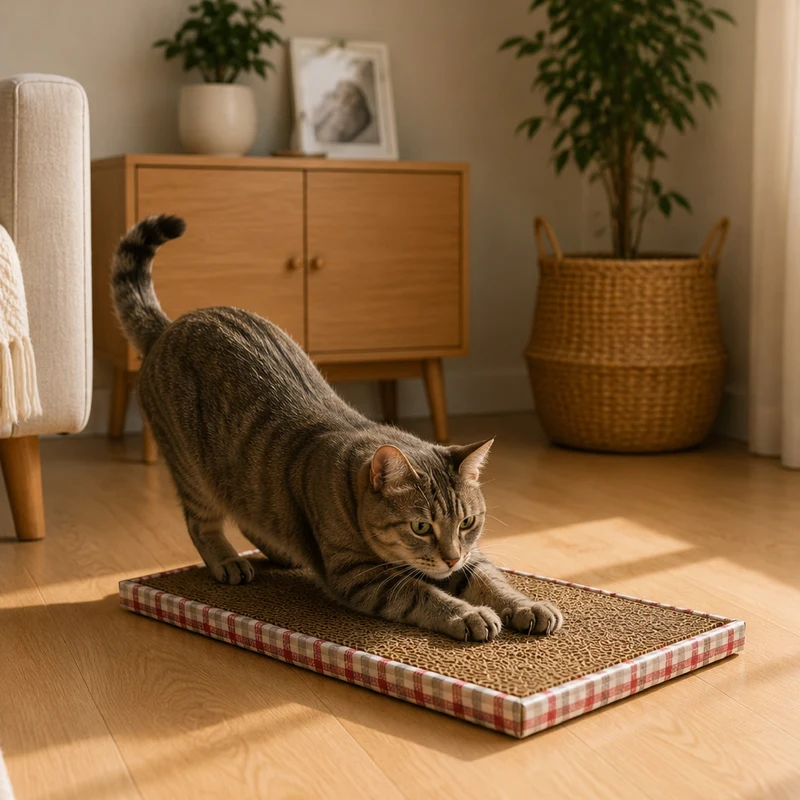 Set 2 Tiragraffi per Gatti in Cartone Ondulato 48x25 cm Il Gruppone