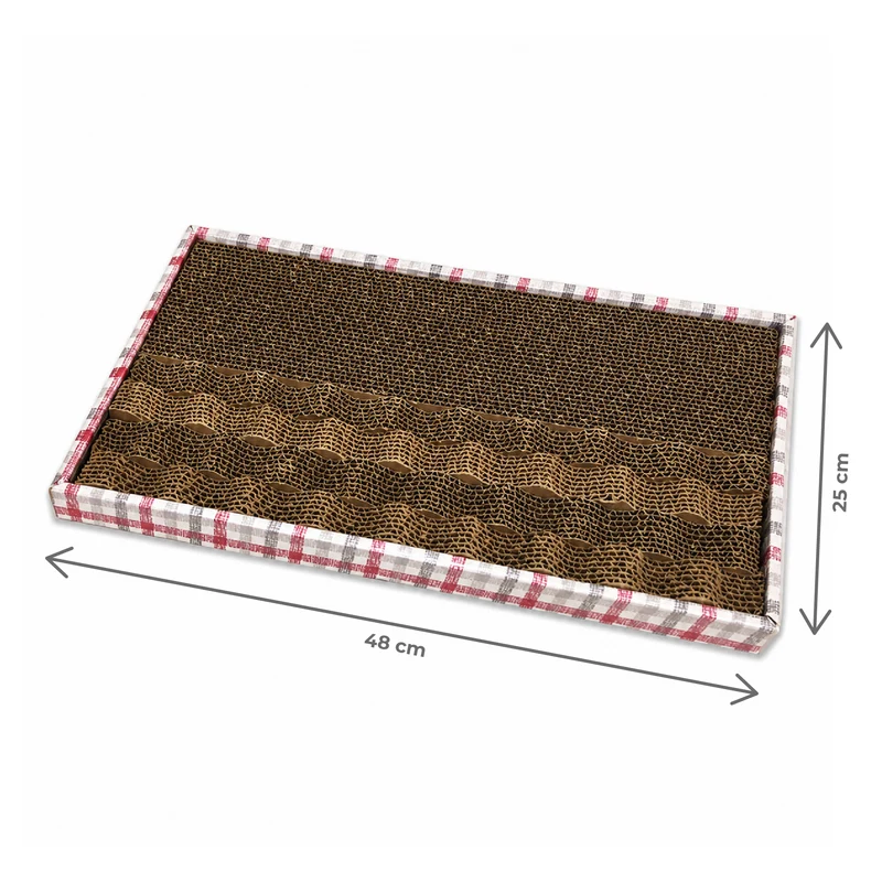 Set 2 Tiragraffi per Gatti in Cartone Ondulato 48x25 cm Il Gruppone