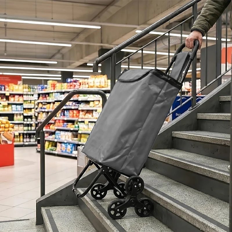 Carrello Spesa Saliscale 6 Ruote Pieghevole con Borsa Impermeabile Il Gruppone