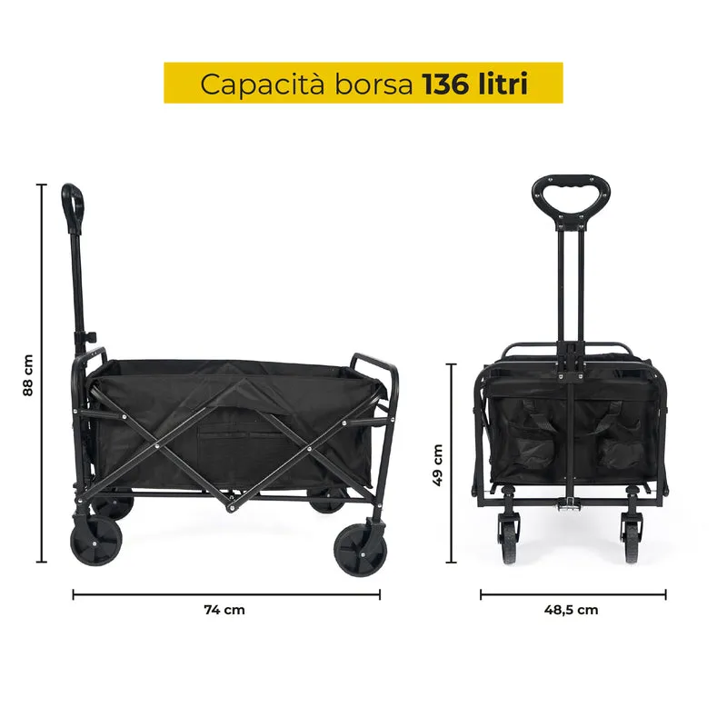 Carrello Portatutto Pieghevole con Ruote per Spesa Il Gruppone