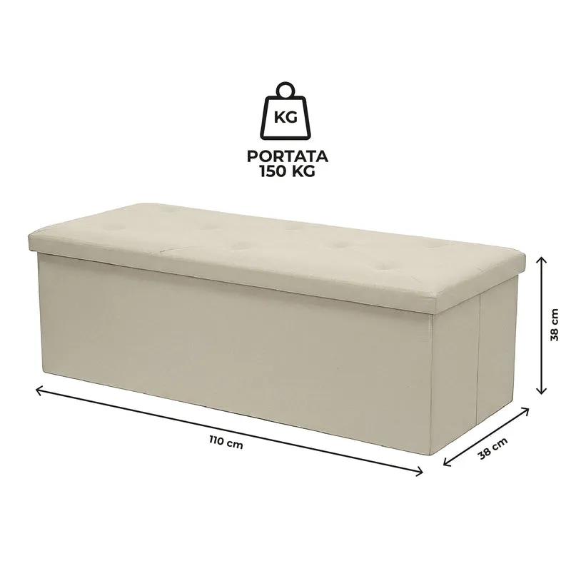 Panca Contenitore XXL 110 cm con Seduta Imbottita il Gruppone