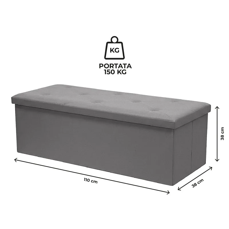 Panca Contenitore XXL 110 cm con Seduta Imbottita il Gruppone