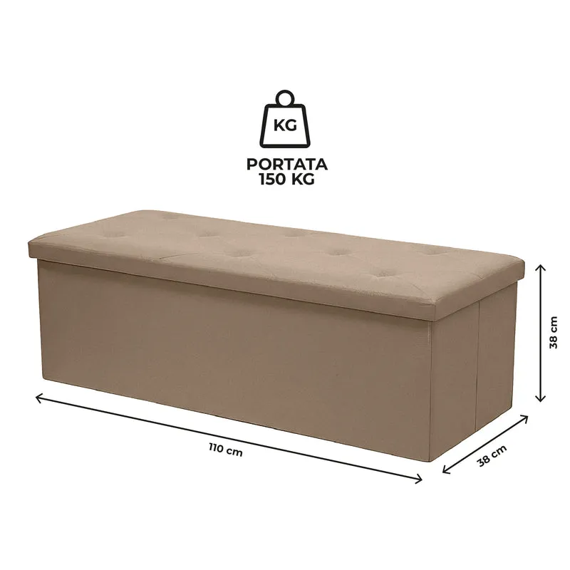 Panca Contenitore XXL 110 cm con Seduta Imbottita il Gruppone