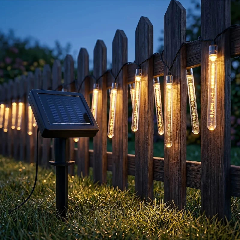 Ghirlanda Luminosa Solare LED 4,8 m con 20 Tubi Il Gruppone