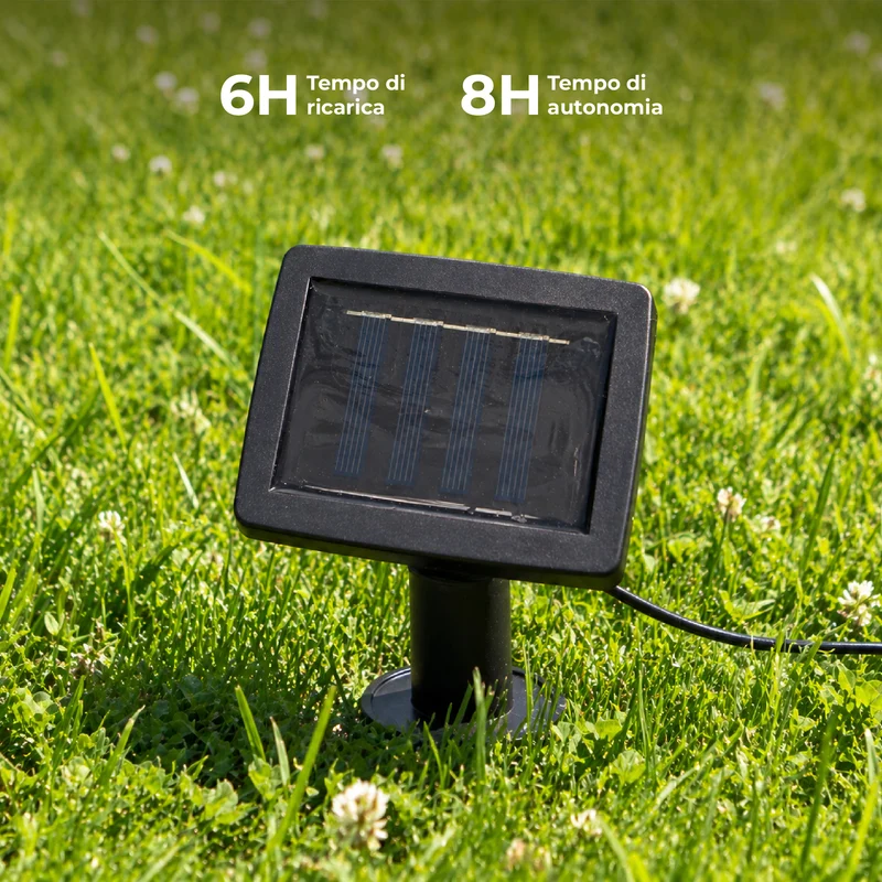 Ghirlanda Luminosa Solare LED 4,8 m con 20 Cubetti Effetto Ghiaccio Il Gruppone