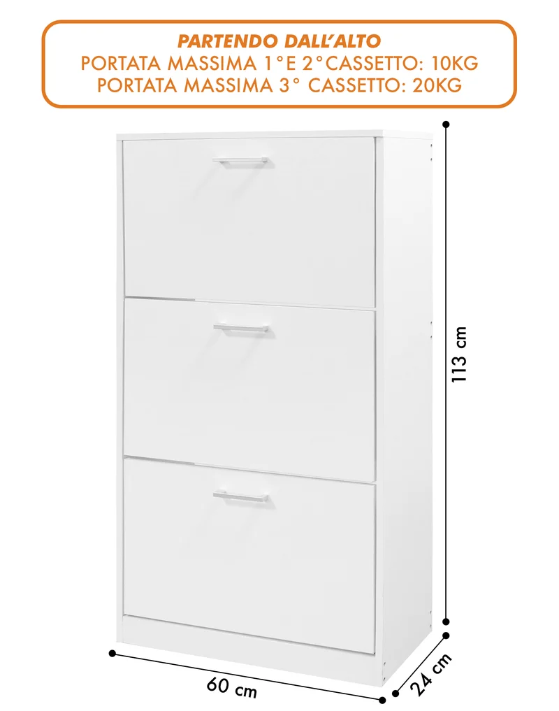 Scarpiera In Legno Con Ante A Ribalta Armadio Salvaspazio Disponibile 3/4 Ante Il Gruppone