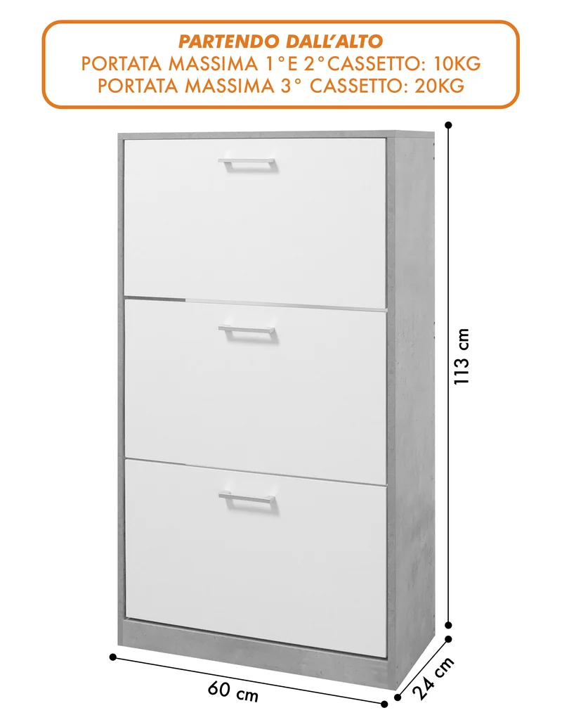 Scarpiera In Legno Con Ante A Ribalta Armadio Salvaspazio Disponibile 3/4 Ante Il Gruppone