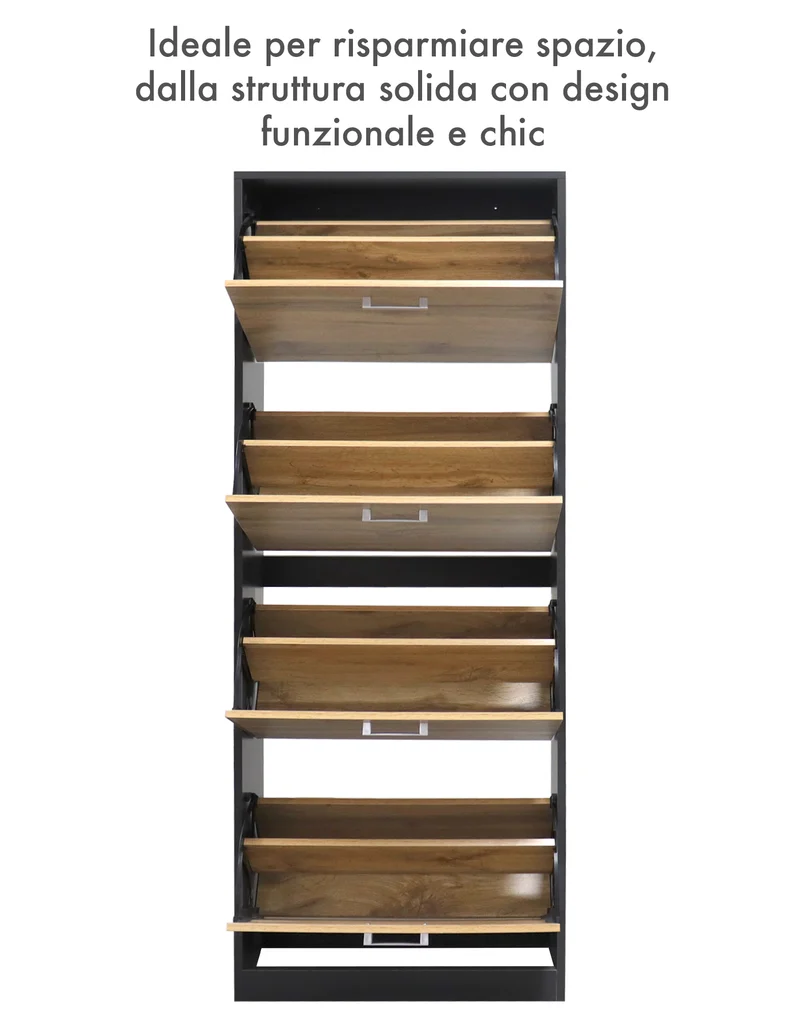 Scarpiera In Legno Con Ante A Ribalta Armadio Salvaspazio Disponibile 3/4 Ante Il Gruppone